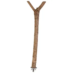 Drewniana grzęda Y z metalowym uchwytem na klatkę 35cm/18mm